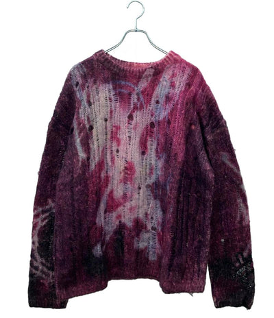 美品 ACNE STUDIOS 長袖ニット ダメージ加工 モヘア混 グリッター仕上げ FN-MN-KNIT000533 メンズ SIZE L アクネストゥディオズ