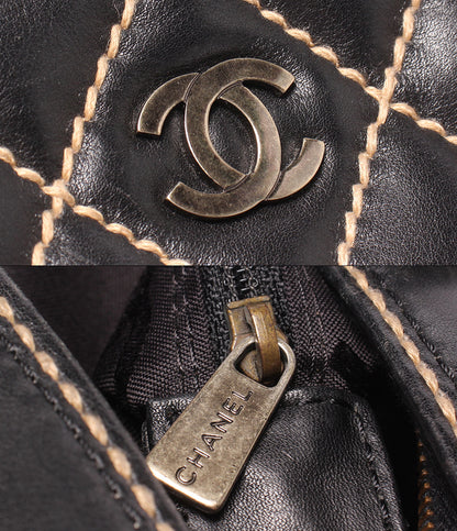 訳あり CHANEL ハンドバッグ ゴールド金具 6番台 ワイルドステッチ レディース シャネル