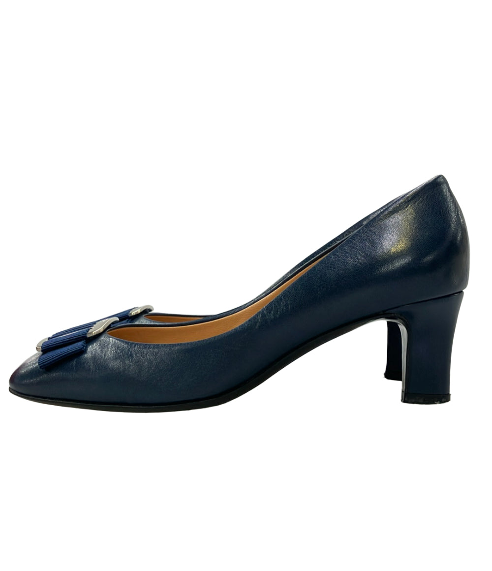 Salvatore Ferragamo スクウェアバックルパンプス DG006119 レディース SIZE 5 1/2 サルヴァトーレフェラガモ