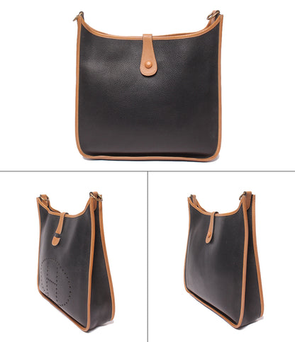 HERMES ショルダーバッグ 肩掛け 斜め掛け ゴールド金具 ◯T刻印 エヴリン GM レディース エルメス
