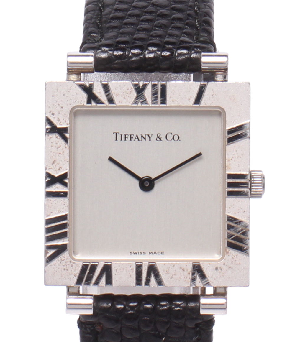 Tiffany & Co. 腕時計 SV925 アトラス スクエア クオーツ ホワイト L3640 レディース ティファニー