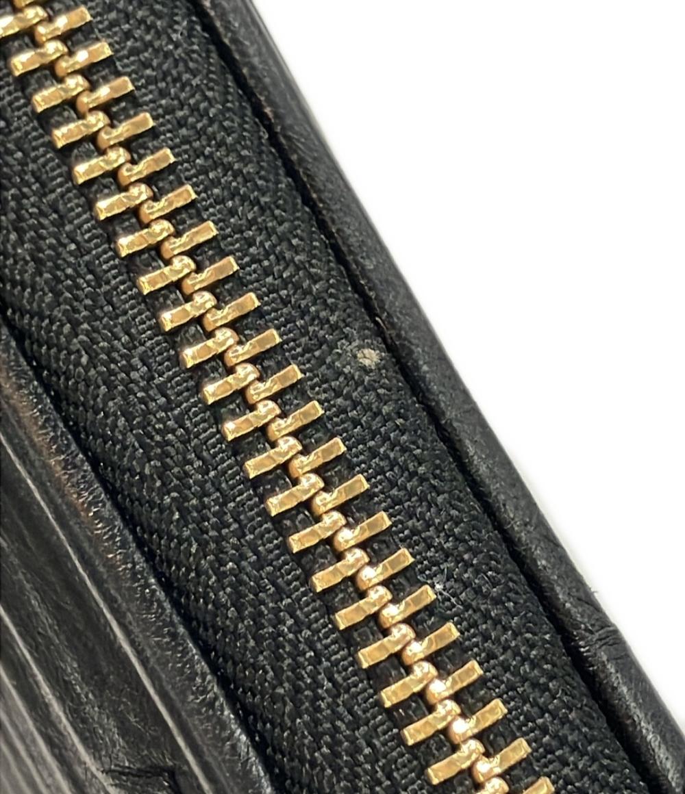 美品 COACH ラウンドファスナー長財布 マディソン ギャザード レザー アコーディオン ジップ ウォレット レディース コーチ