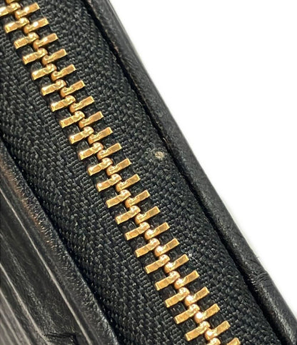 美品 COACH ラウンドファスナー長財布 マディソン ギャザード レザー アコーディオン ジップ ウォレット レディース コーチ