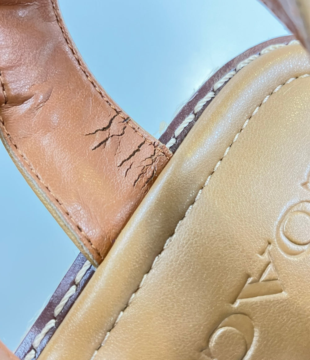 COACH ウェッジソールサンダル シグネチャー柄 厚底 レディース SIZE US 5 B (22cm) コーチ