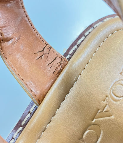 COACH ウェッジソールサンダル シグネチャー柄 厚底 レディース SIZE US 5 B (22cm) コーチ