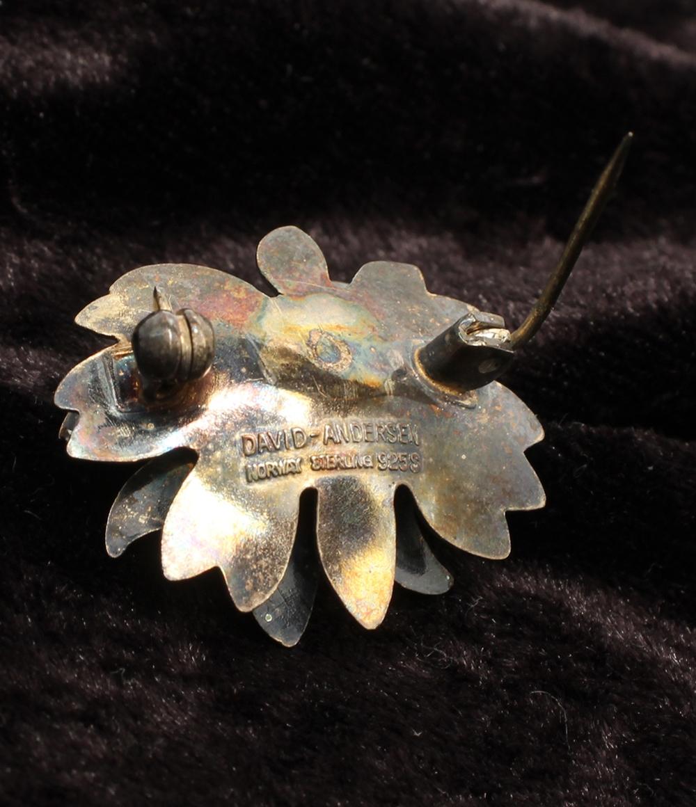 デビッド アンデルセン ブローチ SV925 フラワーモチーフ レディース DAVID ANDERSEN