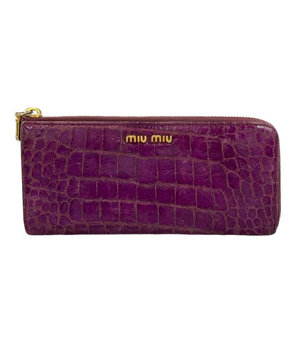 ミュウ ミュウ L字ファスナー長財布 レディース Miu Miu