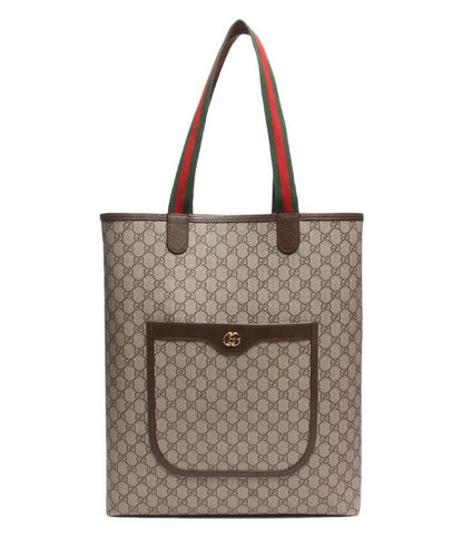 美品 グッチ レザートートバッグ ダブルG GGスプリーム オフィディア 744542 562600 ユニセックス GUCCI