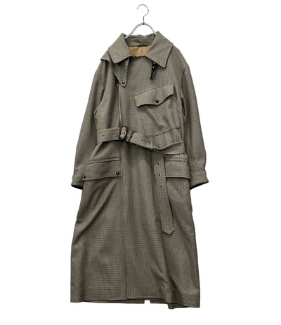 Barbour ロングコート トレンチコート 千鳥格子柄 2102409 レディース SIZE 36 (M) バブアー