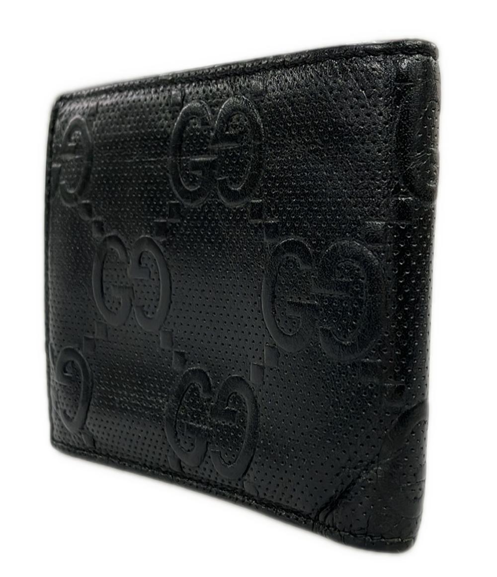 GUCCI 二つ折り財布 レザー GGエンボス 625555 203887 メンズ グッチ