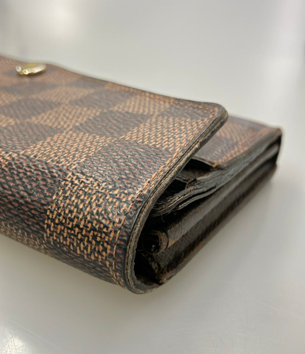 LOUIS VUITTON 長財布 キャンバス ポルトフォイユ サラ ダミエ エベヌ N63209 ユニセックス ルイ・ヴィトン