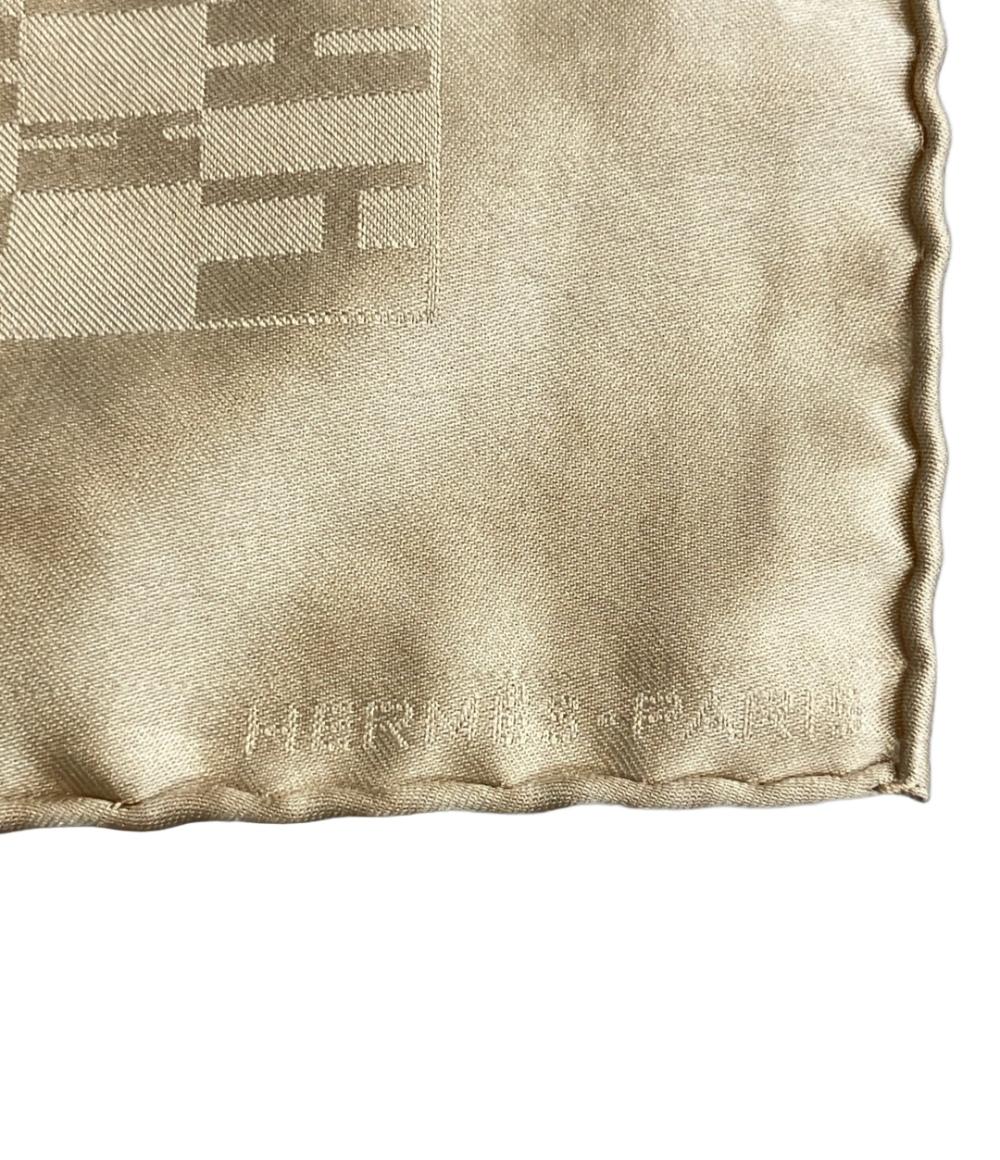 美品 エルメス ハンカチ スカーフ シルク100% Hロゴ レディース HERMES