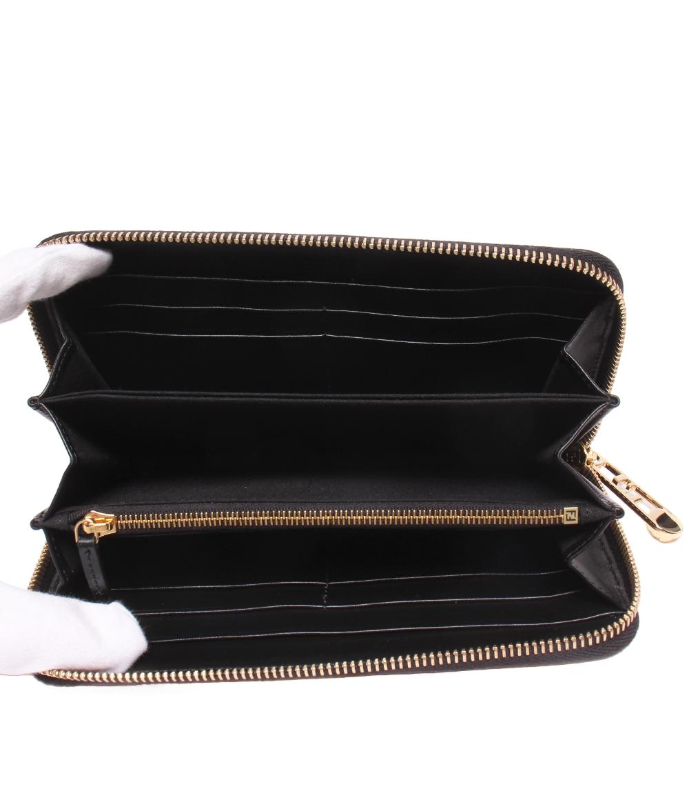 美品 FENDI ラウンドファスナー長財布×VERSACE フェンダーチェ 7M0210-AJJ3 レディース メンズ フェンディ