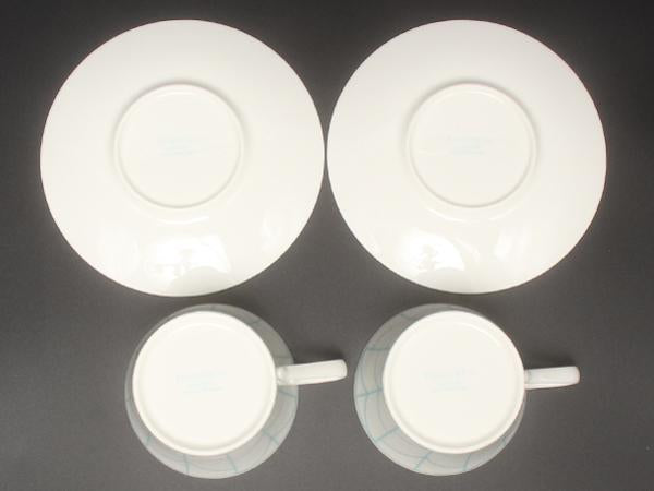 美品 ティファニー カップ＆ソーサー 2客セット ペア ウィートリーフ