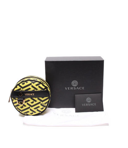 美品 ヴェルサーチ サークルポーチ ラ グレカ レディース VERSACE