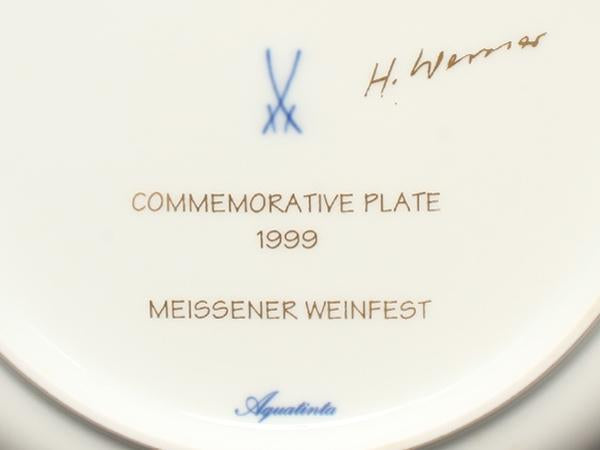 美品 マイセン イヤープレート 飾り皿 18cm 1999 Meissen