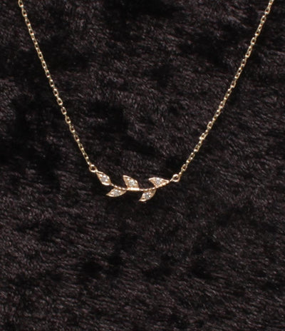 美品 agete ネックレス K10 ダイヤ 0.03ct レディース アガット