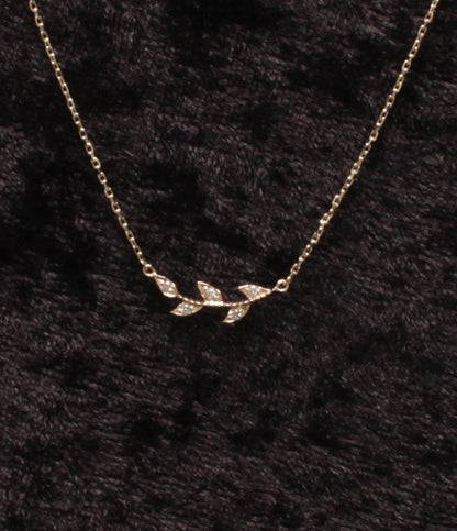 美品 agete ネックレス K10 ダイヤ 0.03ct レディース アガット