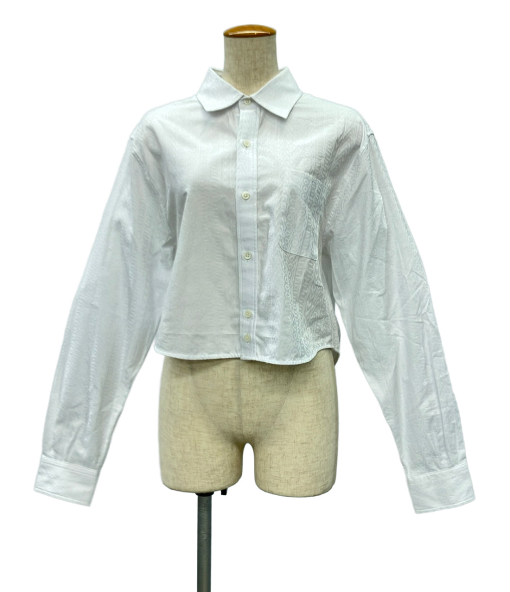 美品 MARC JACOBS 長袖シャツ ブラウス ショート丈 タグ付き 2f4rtp066w08 レディース SIZE M マークジェイコブス