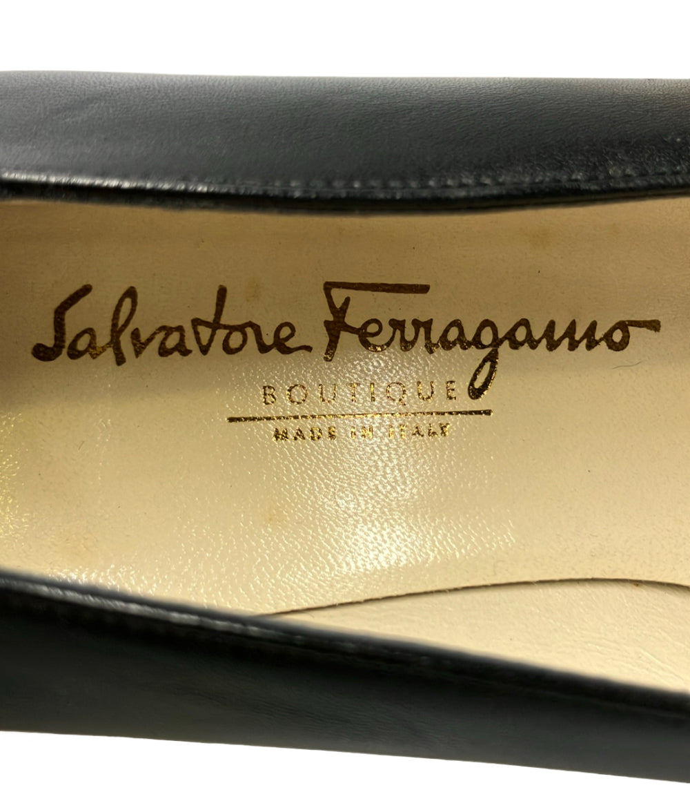 Salvatore Ferragamo ガンチーニスクエアトゥパンプス レディース SIZE 8 1/2 サルヴァトーレフェラガモ