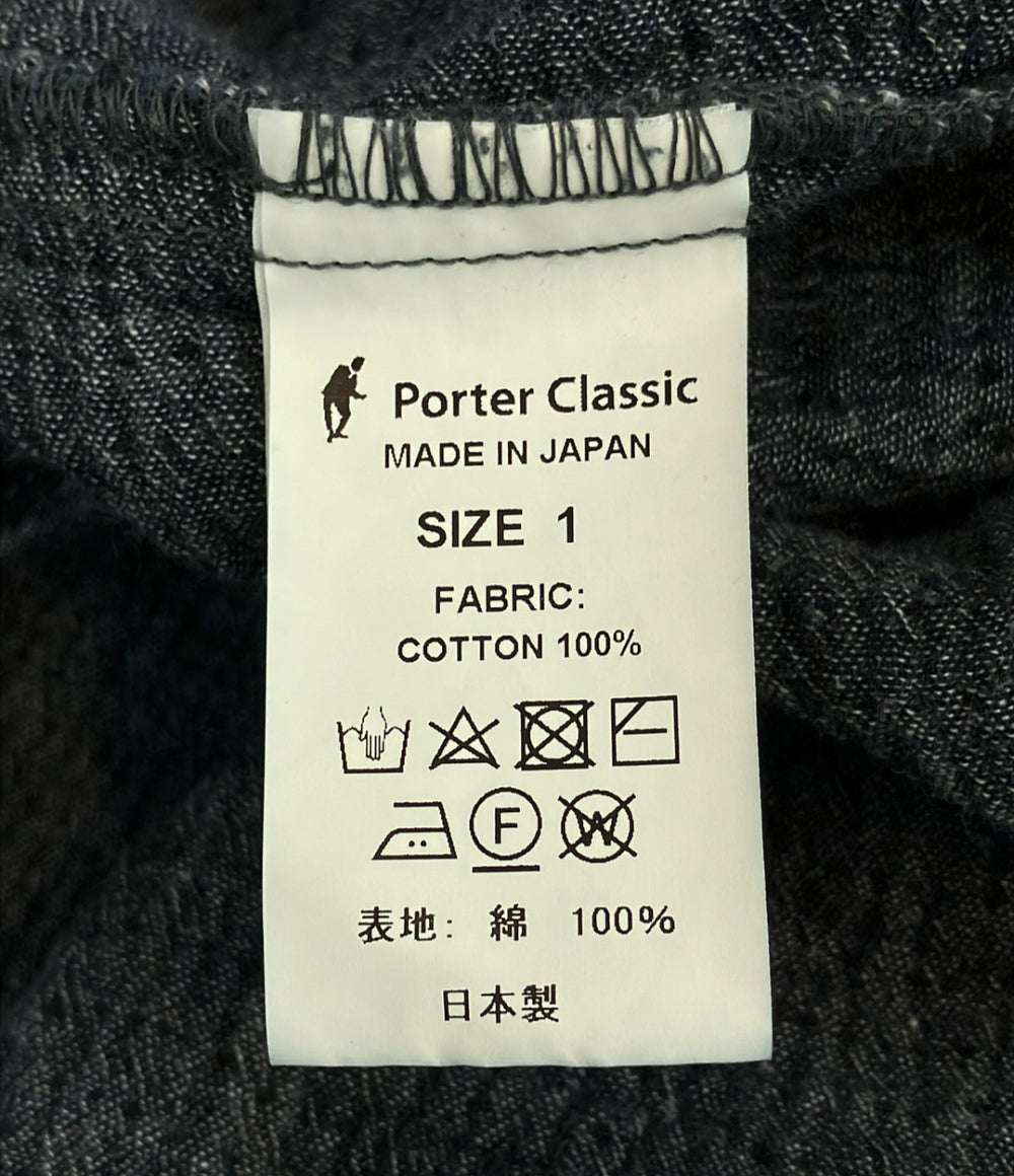 PORTER CLASSIC 長袖 SASHIKO スーパーライト スウェットシャツ メンズ SIZE 1 ポータークラシック