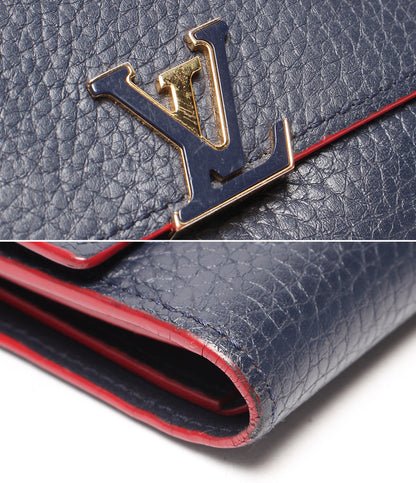 LOUIS VUITTON 三つ折り財布 ポルトフォイユ カプシーヌ M63741 レディース ルイ・ヴィトン