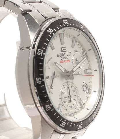 美品 CASIO 腕時計 エディフィス EDIFICE クオーツ シルバー EFV-540 メンズ カシオ
