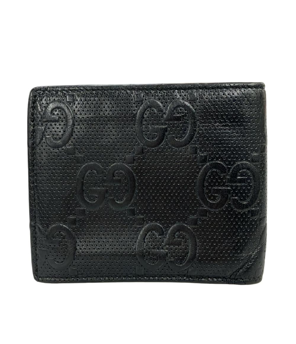 GUCCI 二つ折り財布 レザー GGエンボス 625555 203887 メンズ グッチ