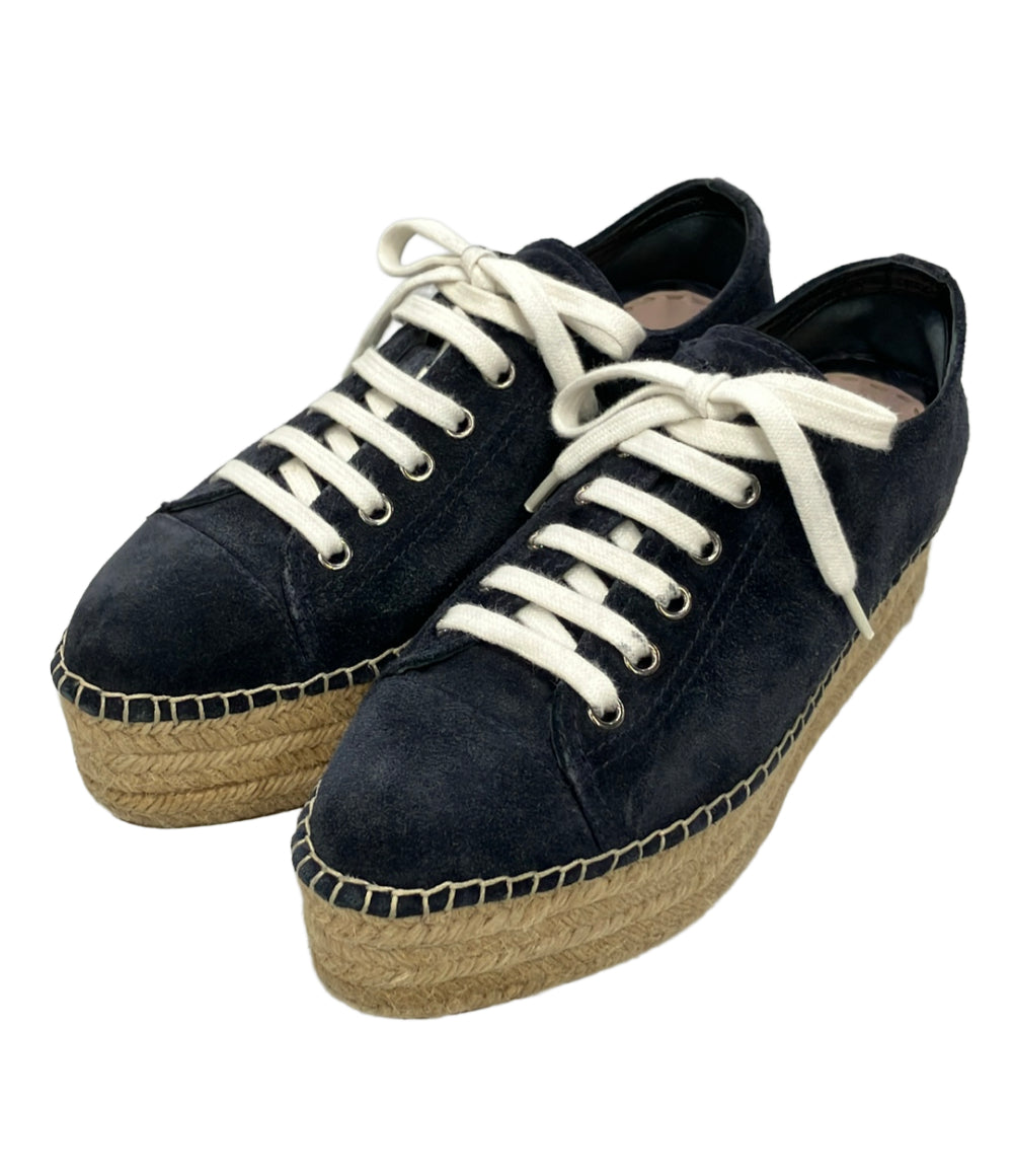 Miu Miu エスパドリーユ レースアップスニーカー 厚底 レディース SIZE 36 (23cm) ミュウ ミュウ