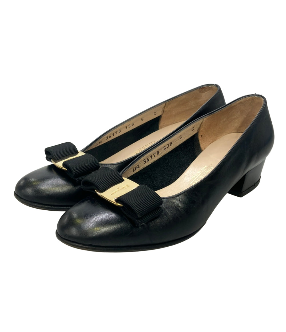 Salvatore Ferragamo ヴァラリボンパンプス DR 34178 338 レディース SIZE 5 サルヴァトーレフェラガモ