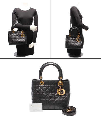 Christian Dior 2WAYハンドバッグ ショルダーバッグ 肩掛け レディ ディオール カナージュ レディース クリスチャンディオール
