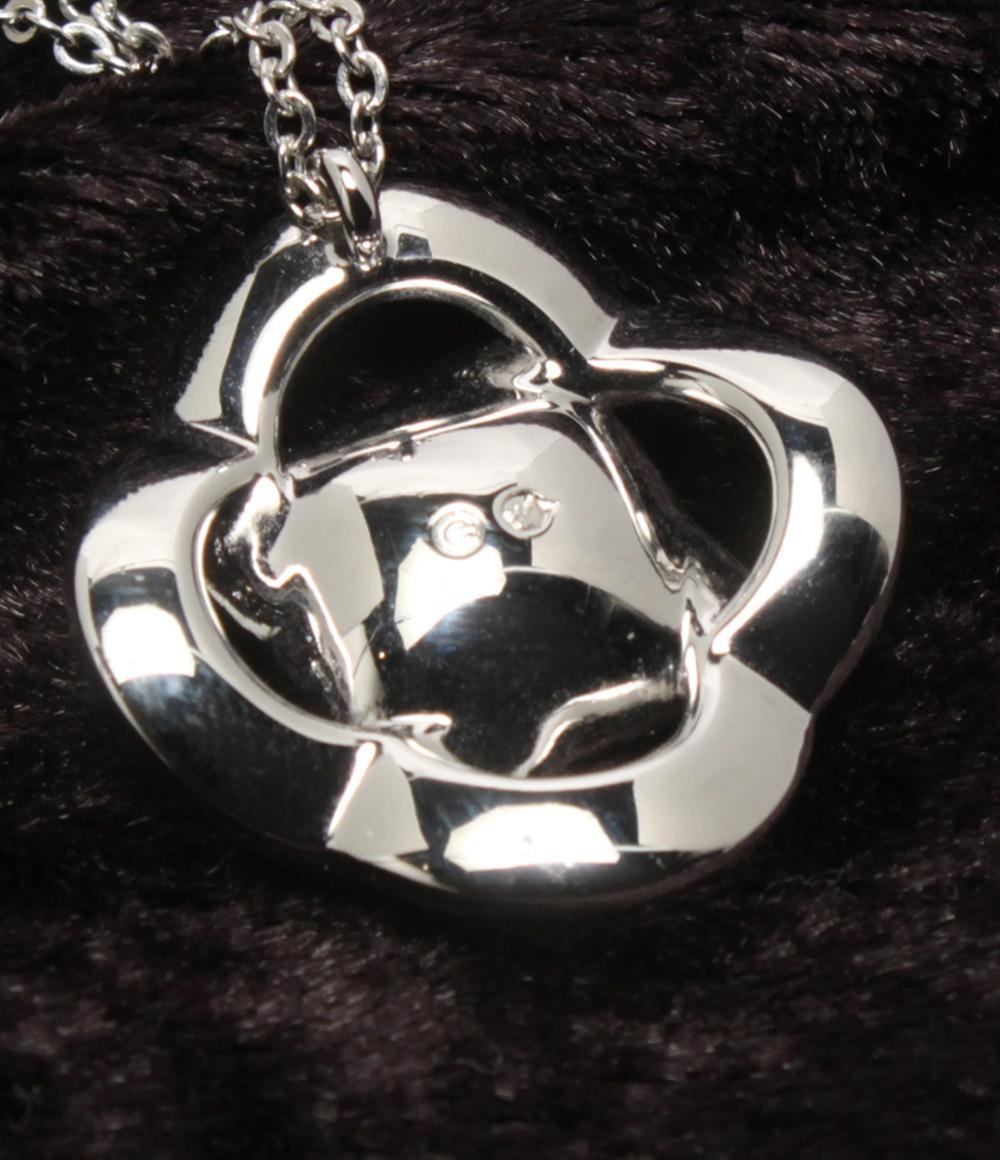 美品 SWAROVSKI ネックレス フラワーモチーフ レディース スワロフスキー