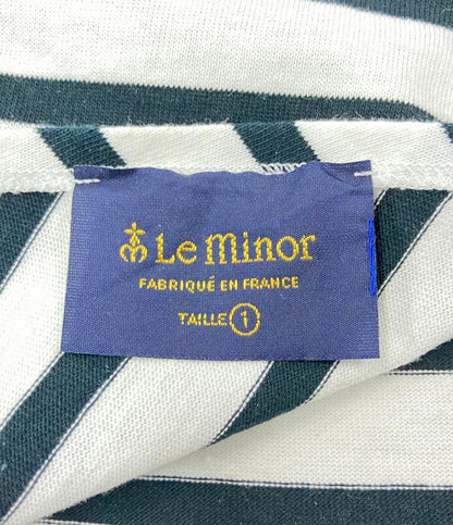 美品 ルミノア ボーダー柄ドロップショルダー長袖Tシャツ レディース SIZE 1 Le Minor