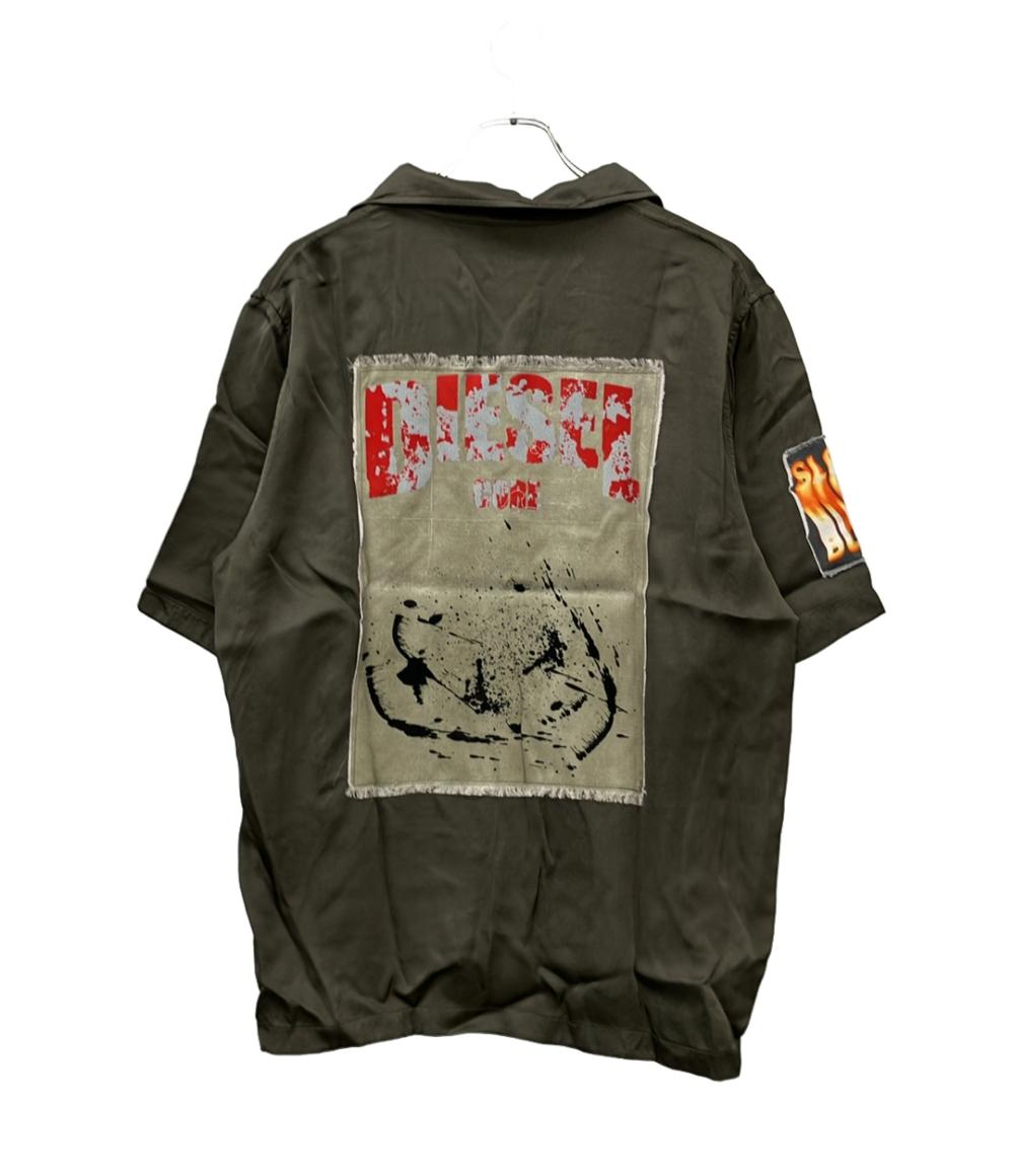 DIESEL 半袖シャツ 開襟シャツ オリーブ メンズ SIZE 48 (M DIESEL 半袖シャツ 開襟シャツ オリーブ メンズ SIZE 48 (M