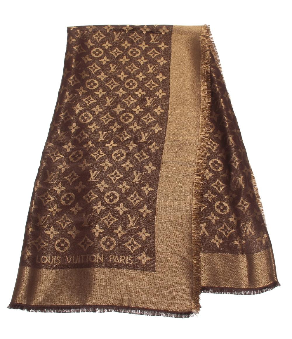 美品 LOUIS VUITTON 大判ストール ショール ショール･モノグラム シャイン M75122 レディース ルイ・ヴィトン