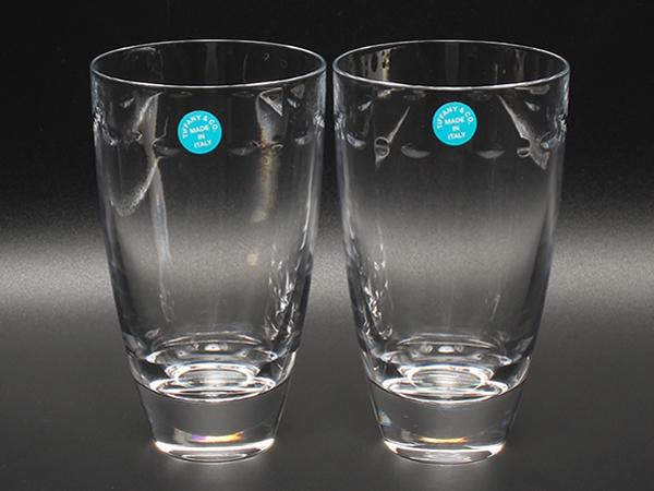 美品 ティファニー グラス タンブラー 2点セット ペア グラマシー TIFFANY&Co.