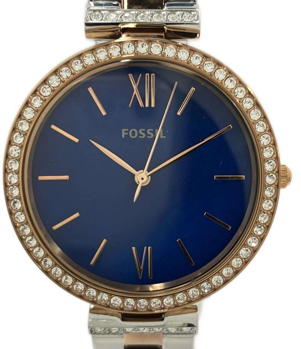 フォッシル 腕時計 クオーツ ネイビー ES4640 レディース FOSSIL