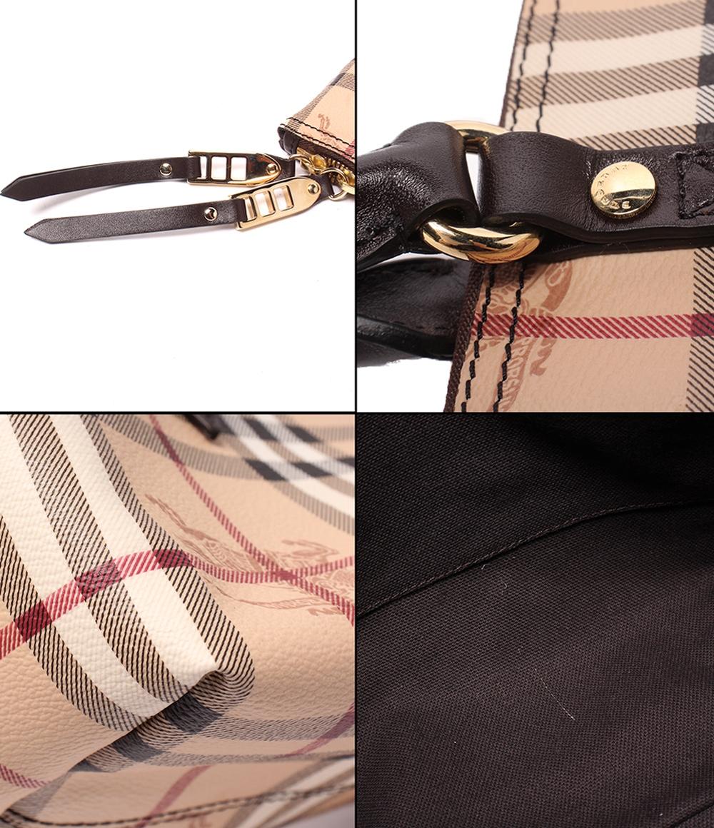 美品 BURBERRY ハンドバッグ トートバッグ ヘイマーケット レディース バーバリー