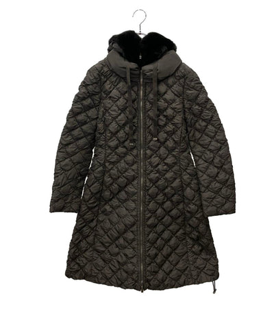 MONCLER ロングダウンコート ラビットファー CACTIER 112-093-49359-10 レディース SIZE 1 (M) モンクレール
