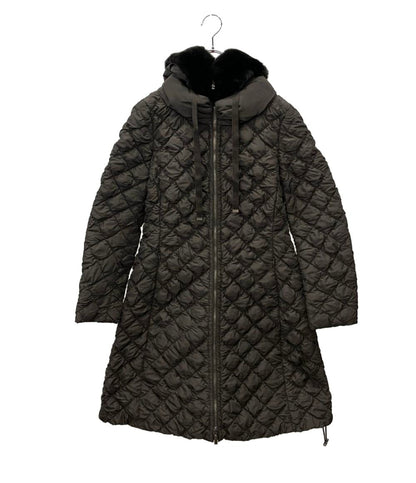 MONCLER ロングダウンコート ラビットファー CACTIER 112-093-49359-10 レディース SIZE 1 (M) モンクレール