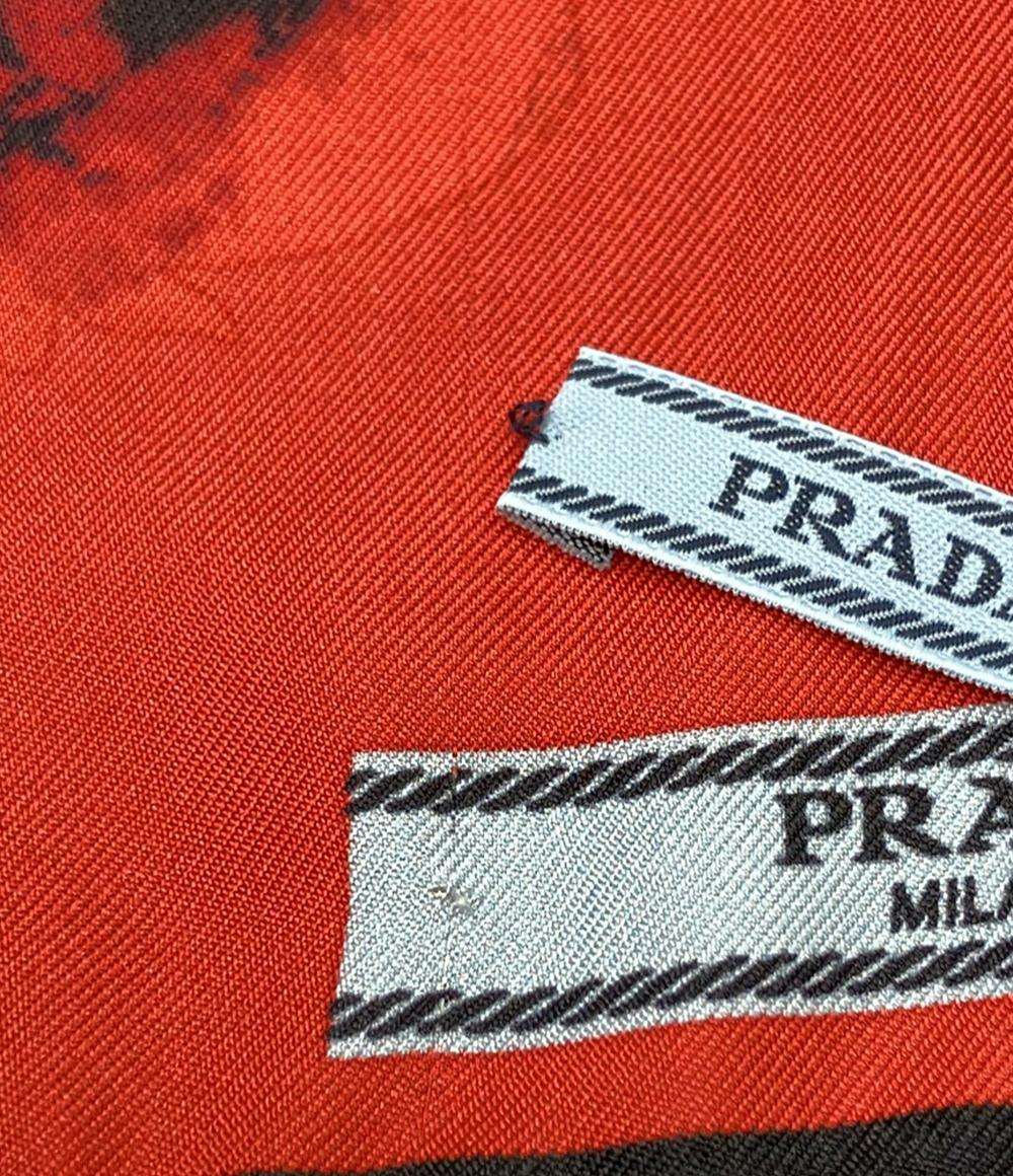 PRADA スカーフ シルク100% 花柄 1FF001 レディース プラダ
