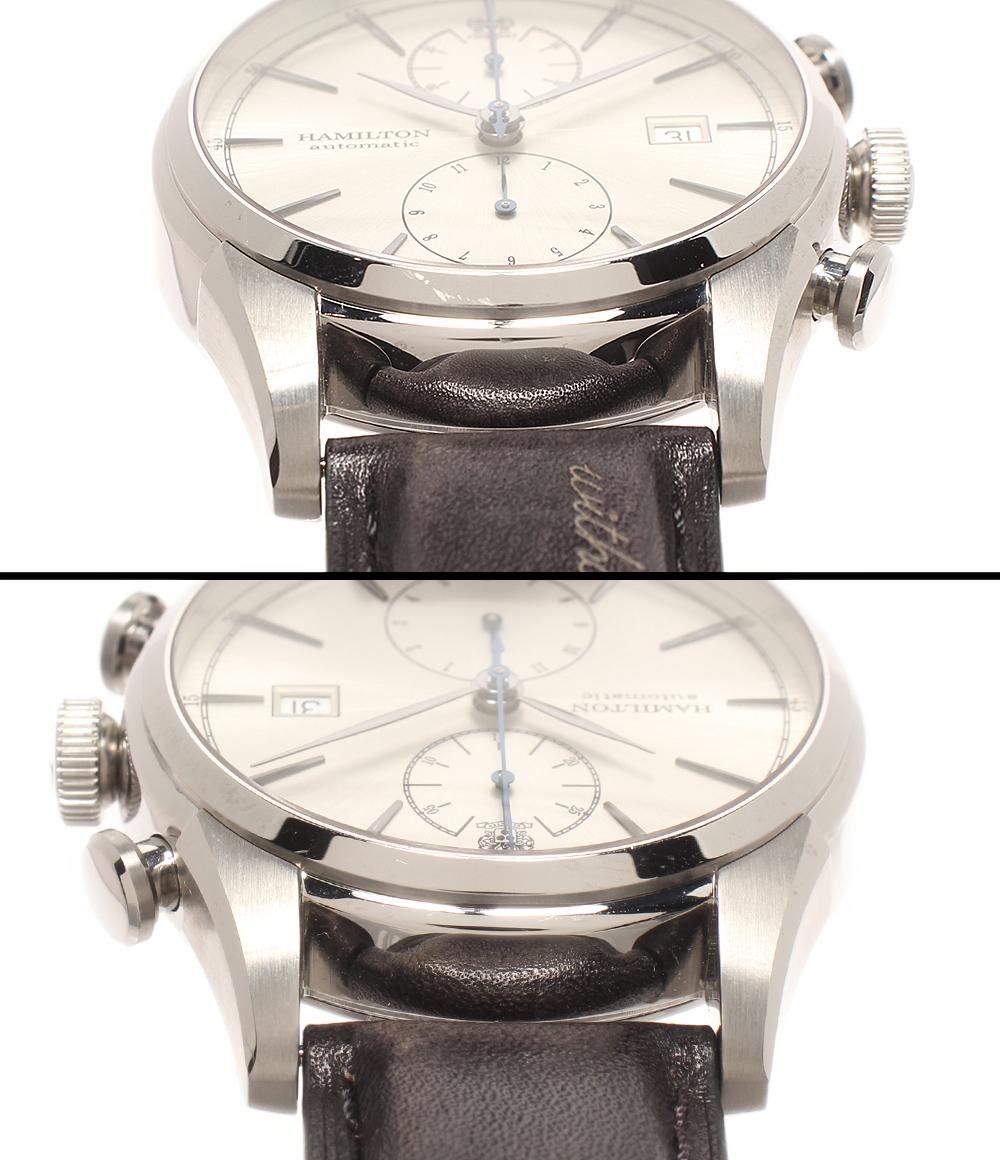 HAMILTON 腕時計 ジャズマスター スピリット オブ リバティ クロノグラフ 自動巻き シルバー H324160 メンズ ハミルトン