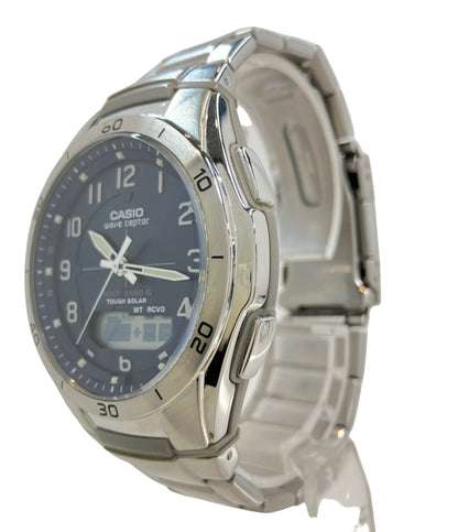 CASIO 腕時計 ソーラー ネイビー WVA-M640 メンズ カシオ