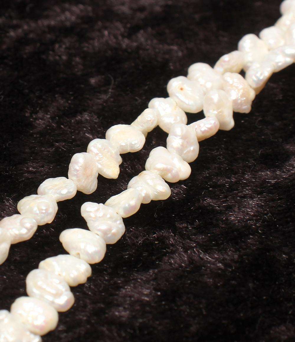 ロングネックレス 淡水パール レディース