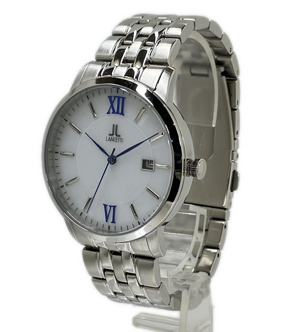 美品 LANCETTI 腕時計 ソーラー ホワイト LT-6865 メンズ ランチェッティ