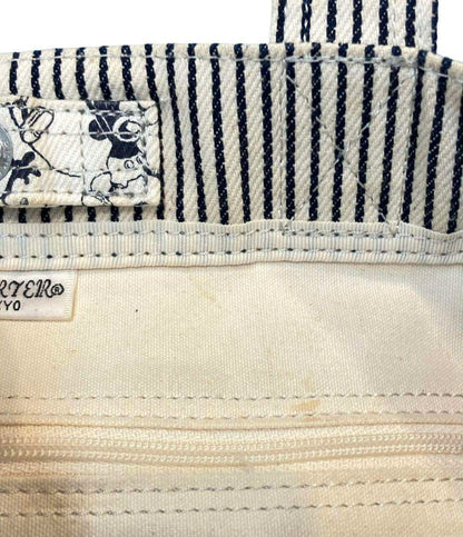 PORTER トートバッグ 肩掛け ミッキーコラボ ストライプ柄 レディース ポーター
