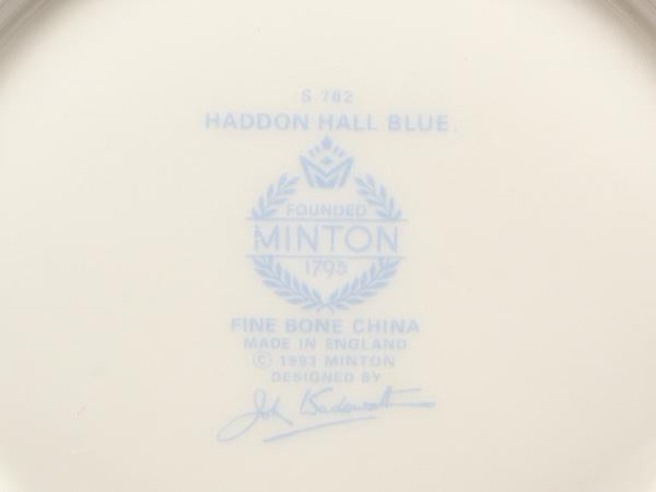 美品 ミントン カップ＆ソーサー ハドンホール ブルー Minton