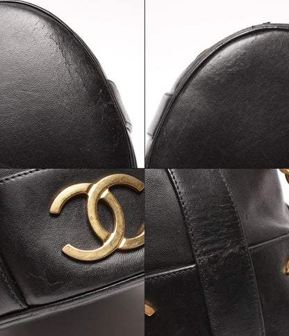 CHANEL チェーンショルダーバッグ 肩掛け ゴールド金具 巾着 ラムスキン トリプルココマーク 2番台 レディース シャネル