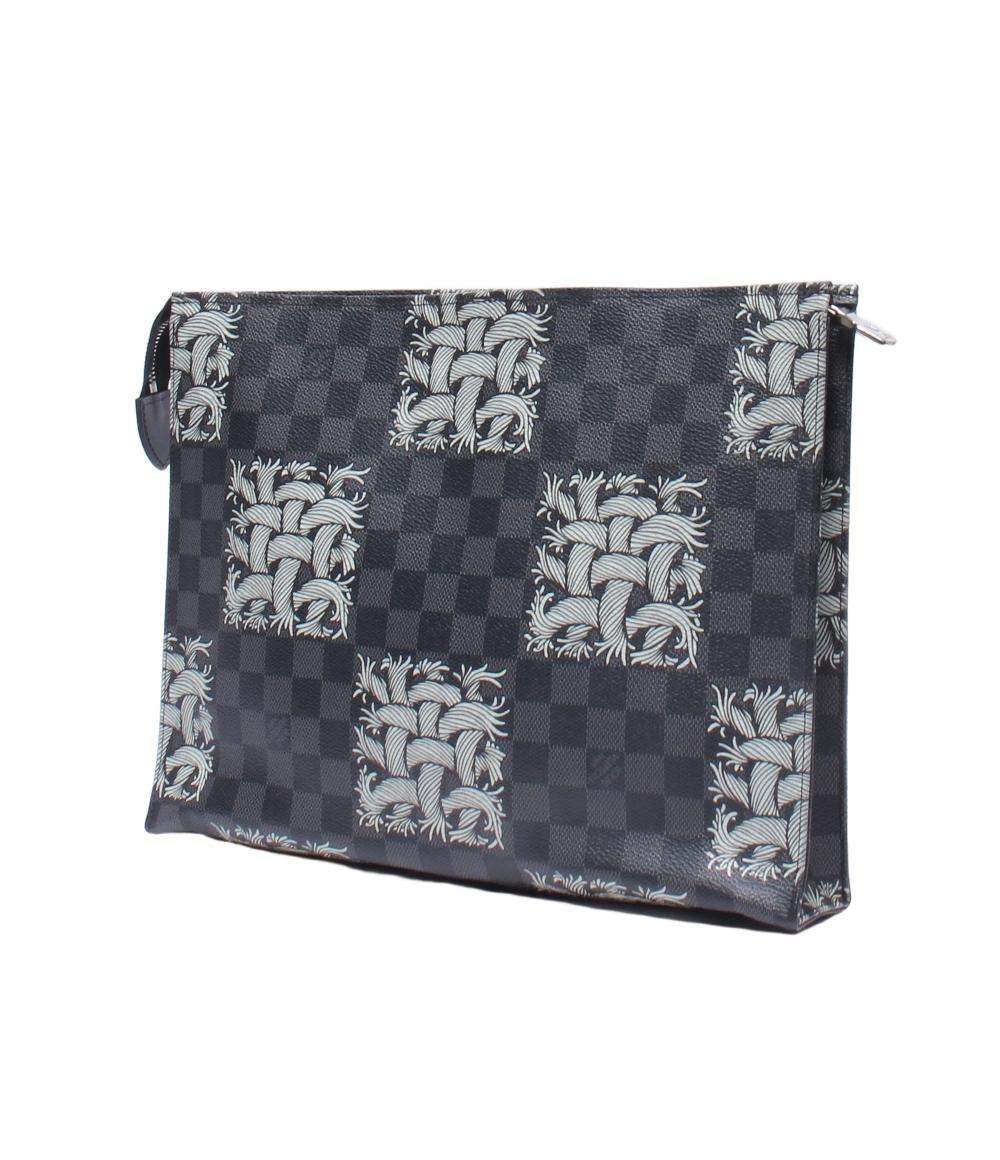 ルイ・ヴィトン クラッチバッグ セカンドバッグ クリストファーネメスコラボ ポシェット ヴォワヤージュ ダミエ グラフィット N61234 メンズ