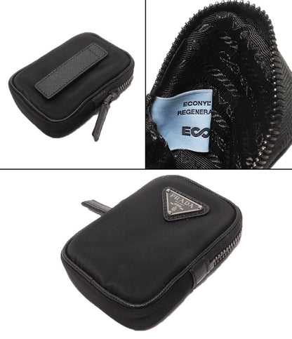美品 PRADA メッセンジャーバッグ ショルダーバッグ リナイロン 斜め掛け 三角プレート 2VD039 メンズ レディース プラダ